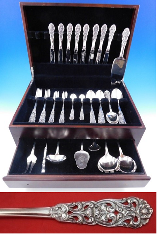 Valdres by Marthinsen Norway 830 Silver Flatware Set Service 56 pieces Luncheon